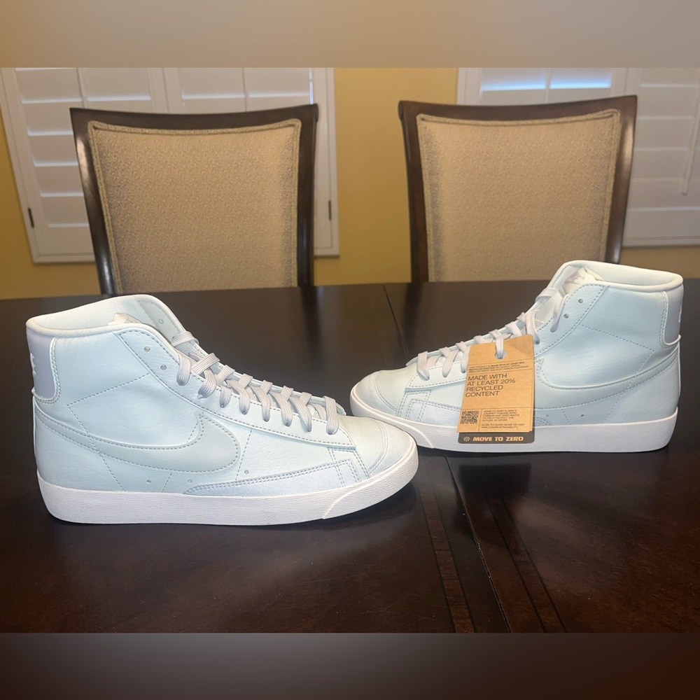 New Nike Blazer Mid 77 Barely Silver Sneaker Shoes - Picture 11 of 12